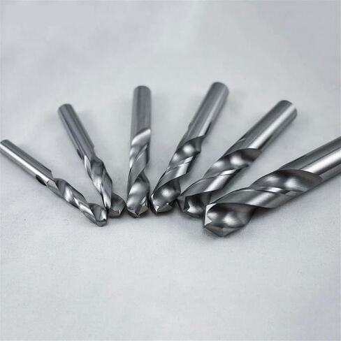 10Pcs 0.55mm-6.45mm Solid Carbide Drill Bits Set, Spiral Flute CNC Machine Twist Drill Bit for Hard Metal Stainless Steel(0.95x33mm 10pcs) in Kuwait