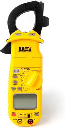 UEi DL379B مقياس المشبك الرقمي يتراوح تلقائيًا، جهاز اختبار الجهد الكهربائي الحالي HVAC مع حامل مغناطيسي، يقيس أمبير التيار المتردد AC/DC فولت درجة الحرارة، السعة، التردد الثنائي، دورة العمل، مقاومة الاستمرارية NCV in Kuwait