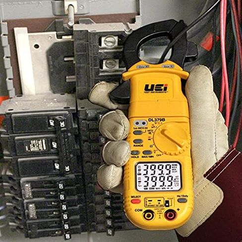 UEi DL379B مقياس المشبك الرقمي يتراوح تلقائيًا، جهاز اختبار الجهد الكهربائي الحالي HVAC مع حامل مغناطيسي، يقيس أمبير التيار المتردد AC/DC فولت درجة الحرارة، السعة، التردد الثنائي، دورة العمل، مقاومة الاستمرارية NCV in Kuwait