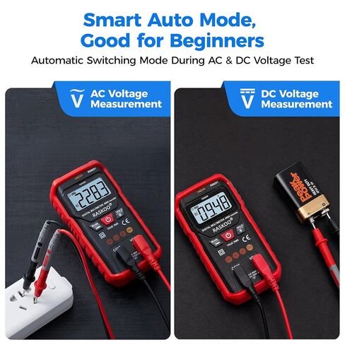 Premium True RMS Multimeter Tester, Digital Multimeter Auto Ranging | 4000 Counts, NCV, Smart Digital Multimeter Voltage Tester for AC/DC, Resistance, Continuity for Home, DIY and Automotive Use in Kuwait