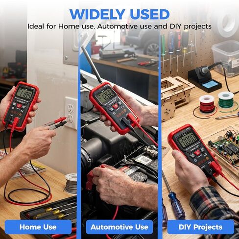 Premium True RMS Multimeter Tester, Digital Multimeter Auto Ranging | 4000 Counts, NCV, Smart Digital Multimeter Voltage Tester for AC/DC, Resistance, Continuity for Home, DIY and Automotive Use in Kuwait