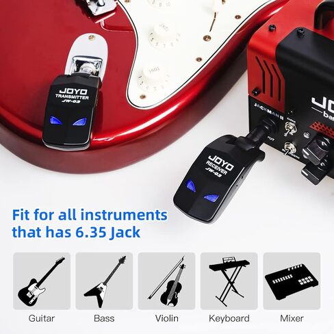 JOYO JW-03 2.4G Hz Wireless Guitar System 4 Channels and MOMIX CAB Guitar Audio Interface Pocket Internal Recording in Kuwait