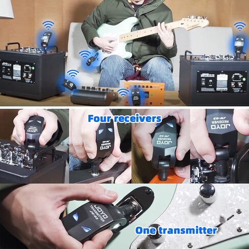 JOYO JW-03 2.4G Hz Wireless Guitar System 4 Channels and MOMIX CAB Guitar Audio Interface Pocket Internal Recording in Kuwait