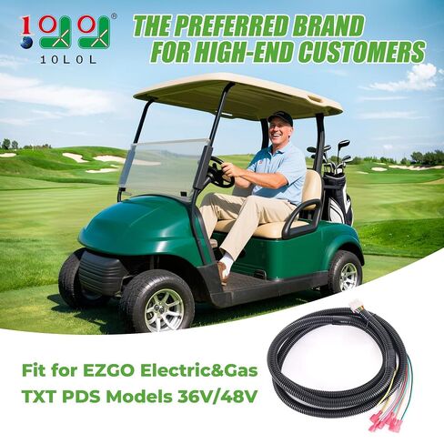 10L0L Golf Cart Control Wiring Harness for EZGO Electric & Gas TXT PDS Models 36V/48V, Replaces OEM 74324-G01 74324-G02 in Kuwait