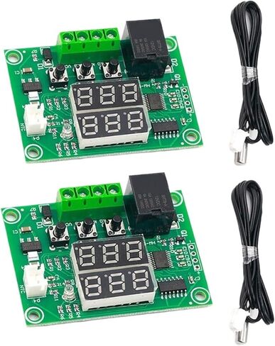 2Pcs XH-W1219 Dual LED Digital Display Thermostat Temperature Controller Regulator Switch Control Relay Sensor Module in Saudi Arabia