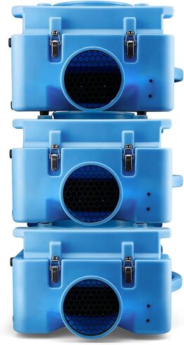 BlueDri Air Shield 550 HEPA Air Scrubber, Water Damage Restoration Equipment Air Purifier, Covers 1400 Sq. Ft, Daisy Chain Capable, For Commercial Use, Blue, BD-AS-550 in Kuwait