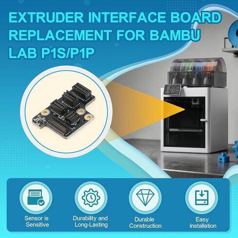 للوحة واجهة الطارد P1P P1S، لوحة نقل محول PCB للطابعة ثلاثية الأبعاد لسلسلة P1 قطعة استبدال PCB للتحويل الساخن مع أدوات in Kuwait