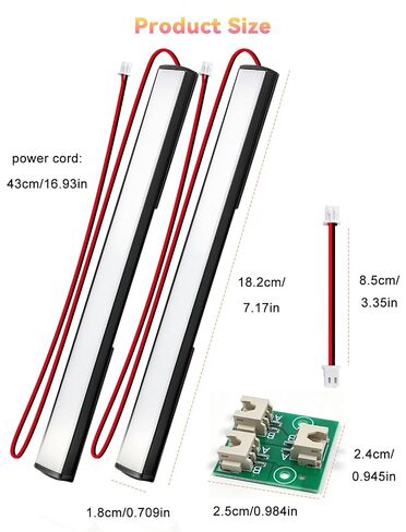 ترقية طقم إضاءة LED مغناطيسي 24 فولت متوافق مع Flashforge AD5M AD5M Pro AD5X، قطعتان | شرائط إضاءة LED مغناطيسية ذات تصميم تيار ثابت 24 فولت in Kuwait