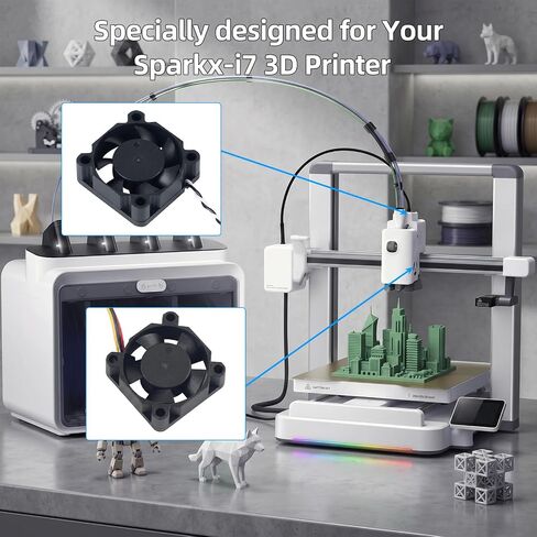 ترقية تصميم مروحة Hotend للطابعة Sparkx-i7 ثلاثية الأبعاد: مجموعة مروحة محرك الطارد 2 PACS 24 فولت محمل كروي مزدوج بالإضافة إلى مبرد هيدروليكي لتدفق الهواء العالي وتبديد الحرارة، تشغيل هادئ in Kuwait