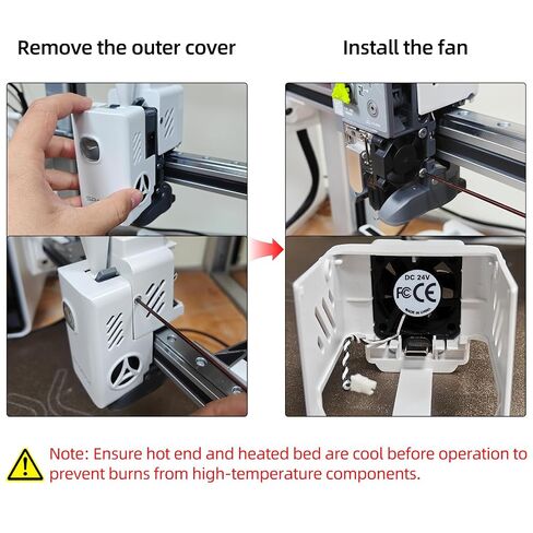 ترقية تصميم مروحة Hotend للطابعة Sparkx-i7 ثلاثية الأبعاد: مجموعة مروحة محرك الطارد 2 PACS 24 فولت محمل كروي مزدوج بالإضافة إلى مبرد هيدروليكي لتدفق الهواء العالي وتبديد الحرارة، تشغيل هادئ in Kuwait