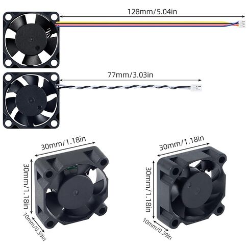 ترقية تصميم مروحة Hotend للطابعة Sparkx-i7 ثلاثية الأبعاد: مجموعة مروحة محرك الطارد 2 PACS 24 فولت محمل كروي مزدوج بالإضافة إلى مبرد هيدروليكي لتدفق الهواء العالي وتبديد الحرارة، تشغيل هادئ in Kuwait