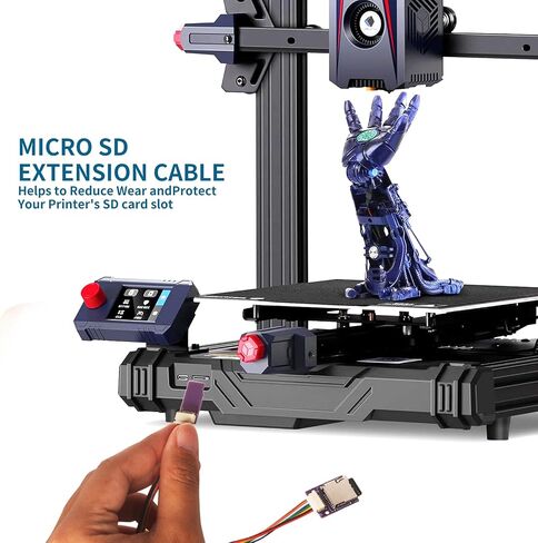 محول كابل تمديد Micro SD ذكر إلى أنثى موسع كابل PVC المرن يدعم Ender 3 Pro/Ender 3 V2/Ender 5 Plus/Ender 5 Pro/Raspberry Pi (5.9 بوصة/15 سم) in Kuwait