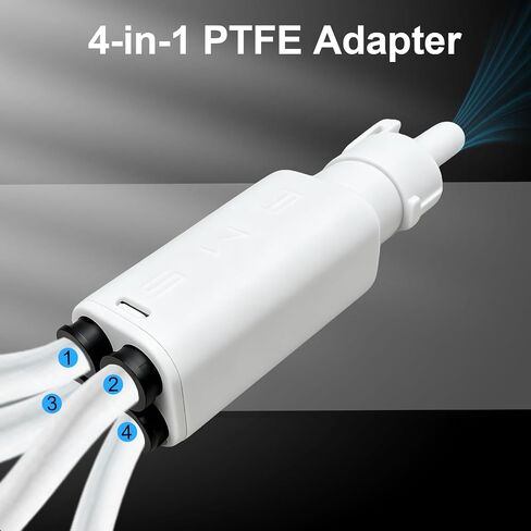 5-Way Filament Components AMS Lite Filament Hub, 4-in-1 PTFE Adapter for Bambu Lab A1 / A1 Mini AMS Lite System, AMS Tubing Connectors Replacement, Multi-Color Filament Printing Accessories in Kuwait