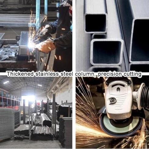Industrial Swing Gate for Supermarkets & Warehouses, Safety Entrance Guardrail with Automatic Closing, Metal Universal Design (31.5x27.6 in) - Ideal for Libraries & Stores in Kuwait