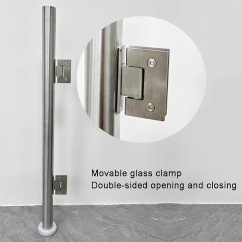 Industrial Swing Gate for Supermarkets & Warehouses, Safety Entrance Guardrail with Automatic Closing, Metal Universal Design (31.5x27.6 in) - Ideal for Libraries & Stores in Kuwait