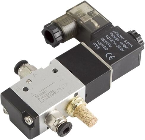 1PCS 3V110-06 NO NC Solenoid Valve Three-Way Pneumatic air Control Valve Gas Solenoid Valve Aluminum Valve Body DC12V 24V(3V110-06 NO 12mm,DC 12V) in Saudi Arabia
