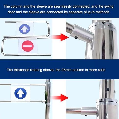 Supermarket Entrance Safety Gate, Supermarket One-Way Pushing Door, Warehouse Industrial Metal Universal Swing Doors, Self-Closing Door for Warehouse, Industrial Use, Lib in Kuwait
