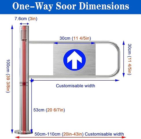 Supermarket Entrance Safety Gate, Supermarket One-Way Pushing Door, Warehouse Industrial Metal Universal Swing Doors, Self-Closing Door for Warehouse, Industrial Use, Lib in Kuwait