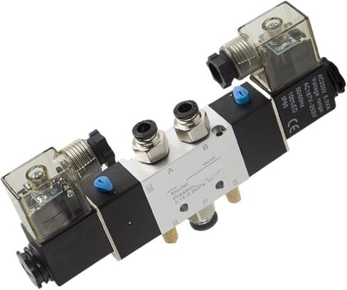 1PCS AC 4V120-06 4V420-15 4V320-10 Air Pneumatic Solenoid Valve 5-Way 2-Position 1/4" Aluminum Alloy Inner(4V120-06 AC110V,W 12mm Fittings) in Saudi Arabia