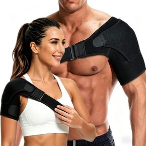 Shoulder Brace for Men and Women for Torn Rotator Cuff,Arm Sling Shoulder Immobilizer,Shoulders Compression Sleeve and Support For Pain Relief(Black) in Saudi Arabia