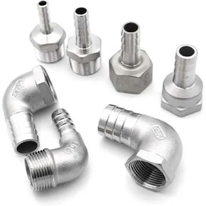 1 قطعة 1/8" -1" BSPT ذكر وأنثى خرطوم بارب الكوع 90 درجة 304 وصلة تركيب أنابيب الفولاذ المقاوم للصدأ 6/8/10/15/20 مم (أسود، 6 مم_3/8") in Kuwait