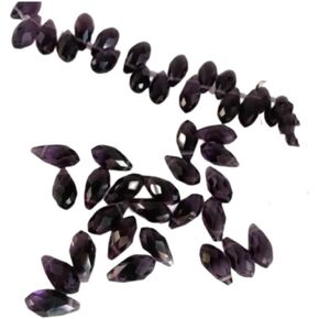 Hanging Crystals Prisms 52pcs/Bag Violet 12x6mm Loose Teardrop Drop Crystal Pendants Prisms Jewelry Part Hangings Crystals for Decoration in Kuwait