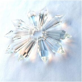 Hanging Crystals Prisms 100pcs 37MM Clear Chandelier Glass Crystal Lamp Prisms Hang Pendants Hangings Crystals for Decoration in Kuwait