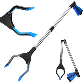 أداة التقاط Reacher Grabber مقاس 32 بوصة لكبار السن، أداة مساعدة للوصول قابلة للطي مع فك عريض 4.3 بوصة، أداة التقاط علوية لمنتقي القمامة، أداة مساعدة على الحركة خفيفة الوزن لكبار السن in Kuwait