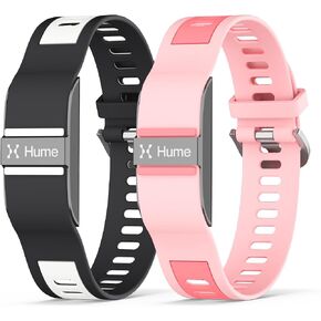 [عبوتان] شريط سيليكون لحزام بديل لفرقة Hume Band، سوار معصم رياضي ناعم قابل للتنفس ومقاوم للماء وقابل للتعديل متوافق مع جهاز تتبع اللياقة البدنية Hume Band للرجال والنساء in Kuwait
