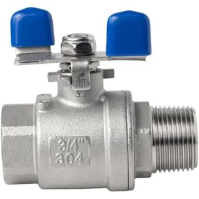 304 Stainless Steel Handle Ball Valve - 1/4" to 1" Female Threaded Full Port Shut Off Valve for Water, Gas, Oil(DN8) in Kuwait