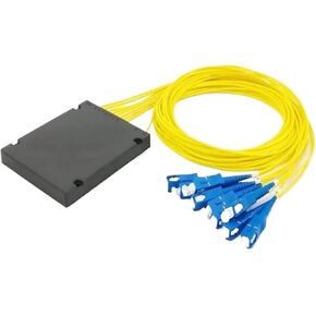 5 pieces 1 x 8 PLC splitter module 1:8 box type optical fibre splitter FC SC ST LC 1.5 m 1 x 8 FTTH coupler (LC) in Kuwait