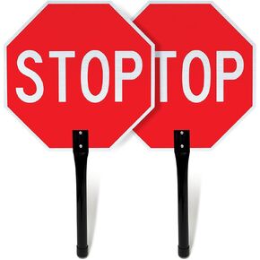 12x12 inch Handheld Stop Sign with Metal Handle -Aluminum Stop Sign- 2 Pack in Saudi Arabia