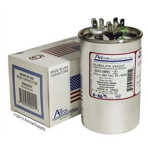 Jard 12790 Replacement - 50 + 5 uf/Mfd 370/440 VAC AmRad Round Dual Universal Capacitor, Made in The U.S.A. in Kuwait