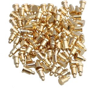 100Pcs Overall Length Spring Loaded Contact Testing Current Pogo Pin Connector 3.5-1.0-2.5-0.5-2.0mm ,Golden in Saudi Arabia