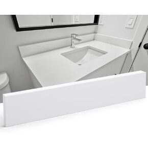 4" x 30" Super White Engineered Marble Threshold, Rigid Shower Curb & Vanity Backsplash for Tile Transitions, Window Sill, Fixed Size Easy to Cut in Saudi Arabia