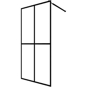 Walk-in Shower Screen, 39.4" x 76.8" Frosted Tempered Glass Panel with Heavy-Duty Aluminum Frame, Industrial Modern Shower Wall Partition for Bathroom Renovations in Saudi Arabia