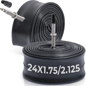 2 Pcs,Premium 24X1.75/1.90/1.95/2.0/2.10/2.125 Bike Tubes,Compatible for 24x1.75 to 2.125 Bike Tire,with FV48mm Presta Valve,Butyl Rubber,Used for Mountain,Cruiser,City and Road Bikes in Kuwait