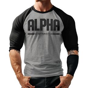 Gymish Lifestyle ¾ Sleeve Raglan Alpha Muscle Tee Men in Saudi Arabia