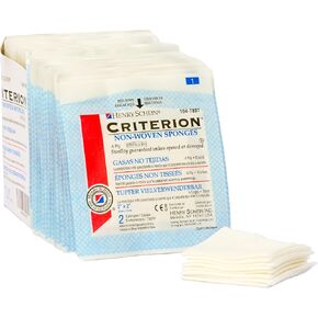 Criterion Non-Woven Gauze Sponges, 2" x 2", Sterile, Low-Lint, 150 Ct | Absorbent Rayon/Polyester Blend, 3 Packs of 50, Designed for Wound Cleaning, Skin Prep, First Aid Kits and Medical Use in Saudi Arabia
