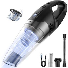 BSRCO Handheld Vacuum Cordless Rechargeable 3-in-1, Car Vacuum Portable Cordless with USB Charge, Handheld Vacuum with LED Light, HEPA Filter, 1.65LBs Lightweight Vacuum Cleaner for Dust, Pet Hair in Saudi Arabia