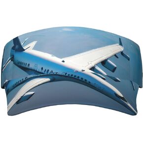 Airplanes Print Sports Sun Visor Hats Adjustable Running Golf Tennis Sun Cap for Women Men Black in Saudi Arabia