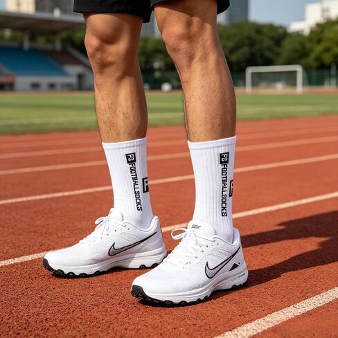 3 Pcs Non Slip Football Socks Breathable Crew Grip Socks for Soccer and Sports Training in Saudi Arabia