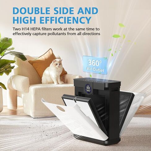 فلتر بديل AP303/AP304 متوافق مع DAYETTE & FRESHDEW AP303/AP304، مرشحات نظام ترشيح 3 في 1 مع الكربون المنشط للغبار ووبر الحيوانات الأليفة (الفلتر الأصلي) in Kuwait