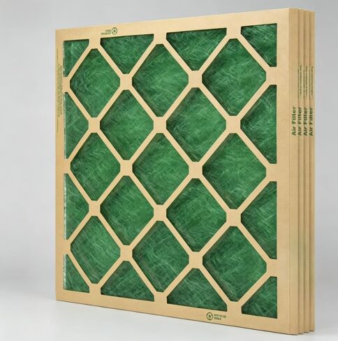 Nested Glass MERV 1 Furnace Air Filter 4 Count HVAC Replacement Filter | 16x25x1 air filter, UL Class 2 spun glass air filter, integrated chipboard frame, nested storage, protects HVAC units in Kuwait