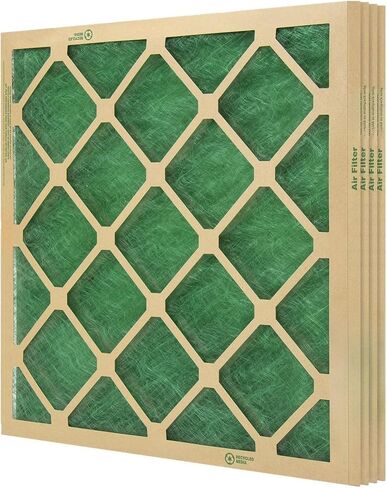 Nested Glass MERV 1 Furnace Air Filter 4 Count HVAC Replacement Filter | 16x25x1 air filter, UL Class 2 spun glass air filter, integrated chipboard frame, nested storage, protects HVAC units in Kuwait