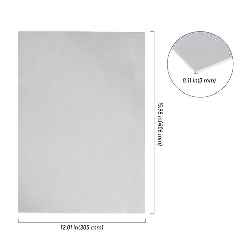 ZEONHEI2 Pack 6061 Aluminum Sheet Metal 12 x 16 x 1/8 Inch with Protective Film, Silver Rectangular Aluminum Plate for Industrial Use in Kuwait