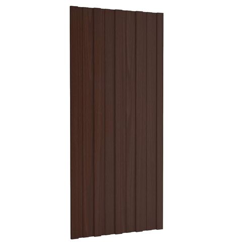 12 Pcs Galvanized Steel Roof Panel Set, Brown Metal Roofing Sheets for Sheds and Garages, 39.37 x 17.72 Inch Durable Corrugated Metal Roofing Panels in Kuwait