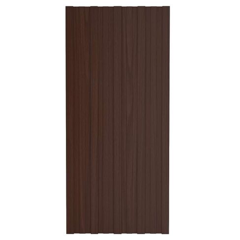 12 Pcs Galvanized Steel Roof Panel Set, Brown Metal Roofing Sheets for Sheds and Garages, 39.37 x 17.72 Inch Durable Corrugated Metal Roofing Panels in Kuwait