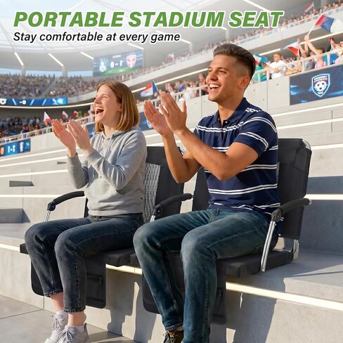 Stadium Seats with Back Support & Armrests,Portable Bleacher Chairs for Football Games & Events,Sports,Concerts,Outdoor Use,Comfortable in Kuwait
