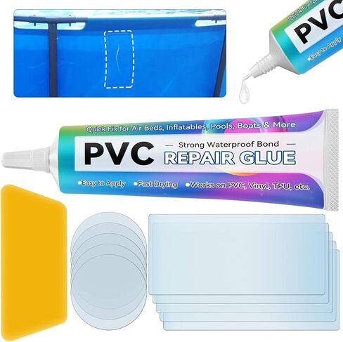 طقم رقعة مرتبة هوائية، طقم إصلاح غير مرئي قابل للنفخ مع رقع شفافة، غراء PVC مقاوم للماء للسرير الهوائي، عوامات حمام السباحة، حوض الاستحمام الساخن، بطانة الفينيل، الطوافة، قوارب الكاياك وإصلاح المنزل in Kuwait